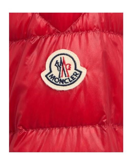 Moncler Red Nylon Down Jacket for men