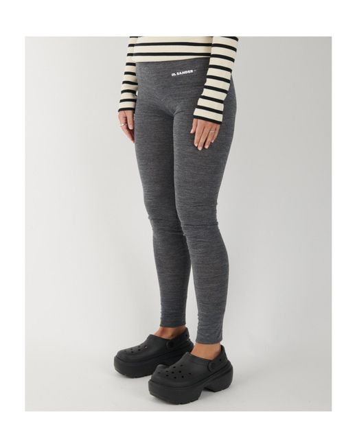 Jil Sander Blue Elastic Waist Leggings