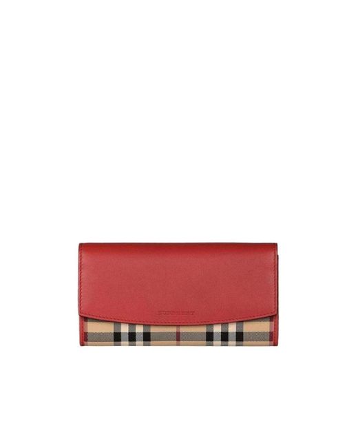 Burberry Red Flip Wallet