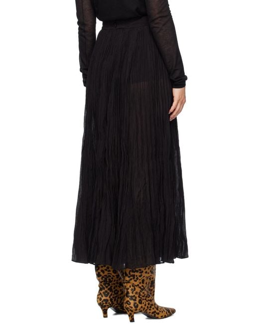 Totême Black Pleated Skirts