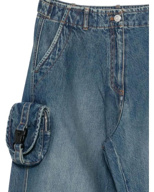 Coperni Blue Flap-Pocket Cotton Jeans