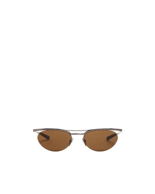 Saint Laurent White Eyewear Sl 862 Oval Frame Sunglasses