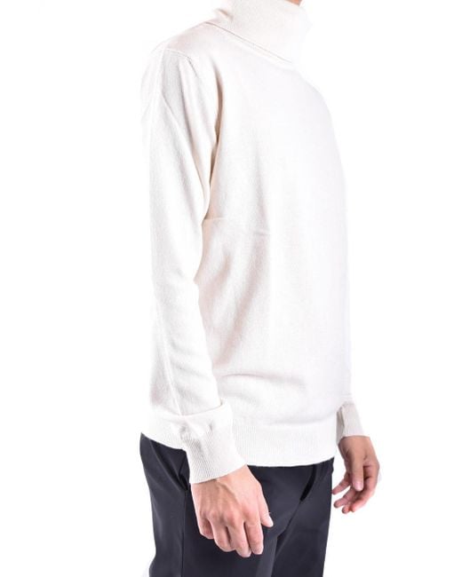 Dondup White Turtleneck Long Sleeve Sweater for men