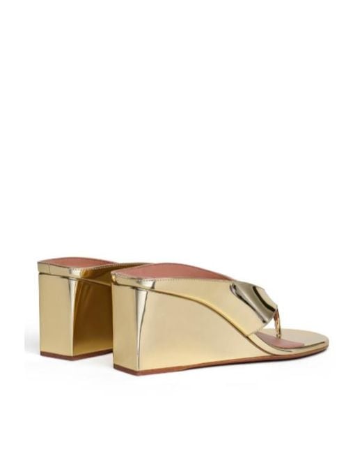 Alaïa Natural Cube Thong Mules