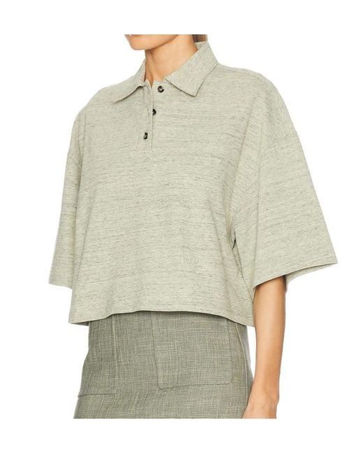 Bottega Veneta Natural Polo Shirt With Lapel Short Sleeve