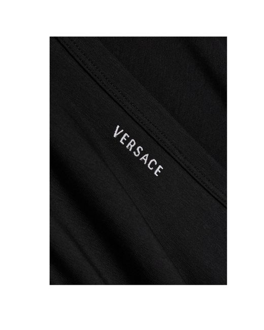 Versace Black Stretch-Cotton T-Shirt for men