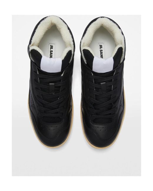 Jil Sander Black High-Top Sneakers