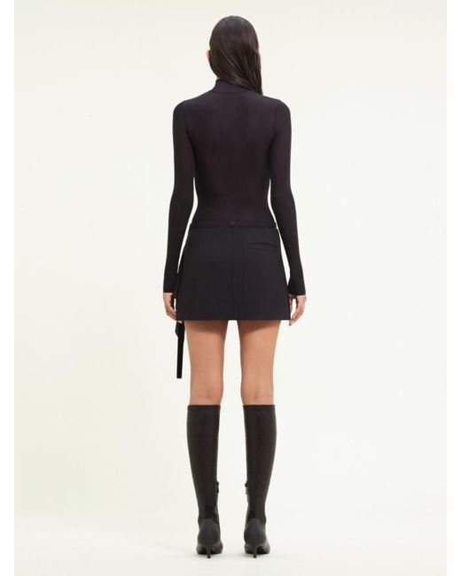 Courreges Black Courrèges Second Skin Mockneck Top