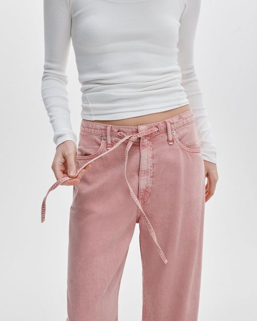 Rag & Bone Pink Belt Loop Jeans