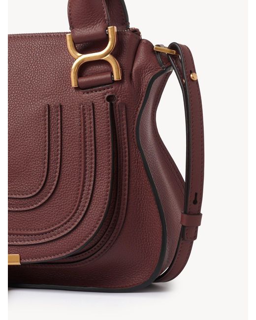 Chloé Brown Chloé Marcie Top Handle Shoulder Bag