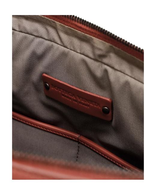 Bottega Veneta Red Weaving Briefcase for men