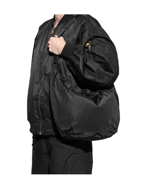 DIESEL Black D-Pack Hobo Bag for men