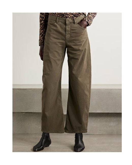 Nili Lotan Green Tribeca Belt Loop Casual Pants
