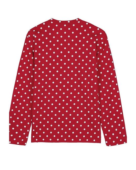 COMME DES GARÇONS PLAY Red Long-Sleeved T-Shirt for men
