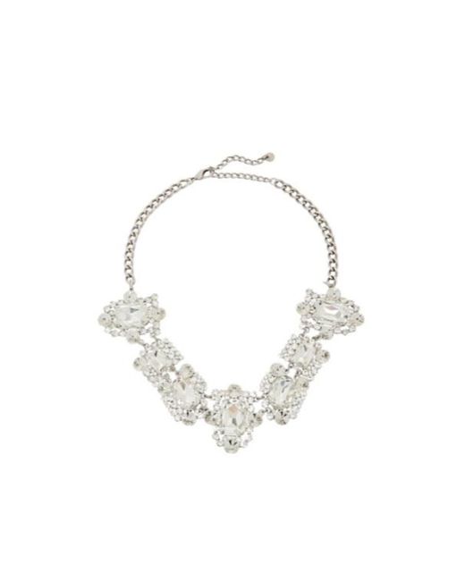 Self-Portrait Metallic Crystal-Embellished Necklace