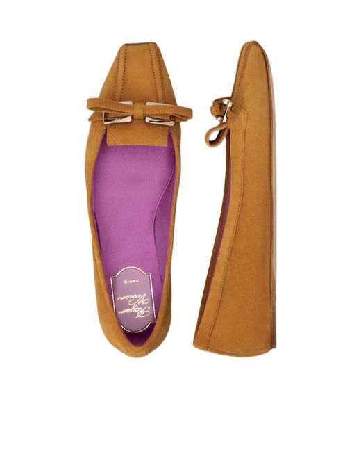 Roger Vivier Brown Virgule Ballerinas