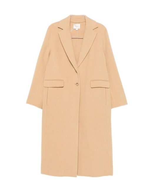 Vince Natural Single-Breasted Classic Coat