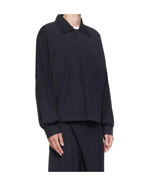 Kiko Kostadinov Black Pointed Collar Casual Jacket for men