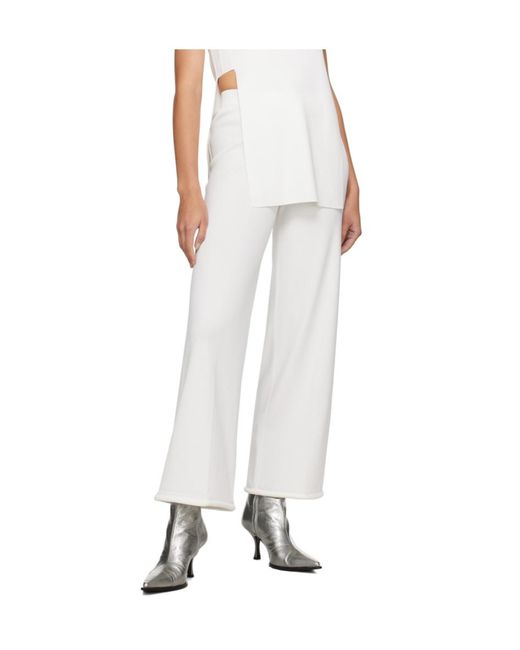 Simon Miller White Wide-Leg Casual Pants