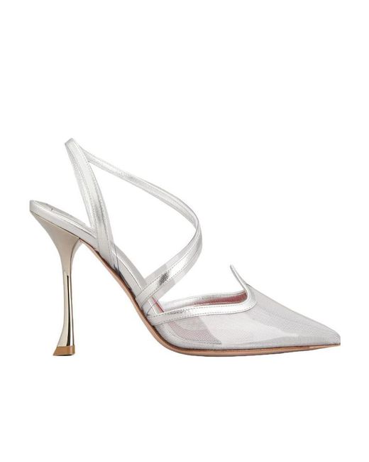 Roger Vivier White I Love Vivier Slingback Pumps
