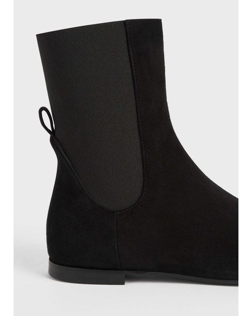 Totême Black Suede Chelsea Boots