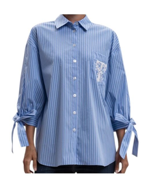 Twinset Blue Striped Shirt