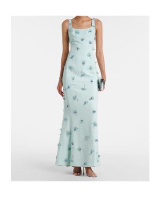 Jonathan Simkhai Blue Briella Embellished Gown