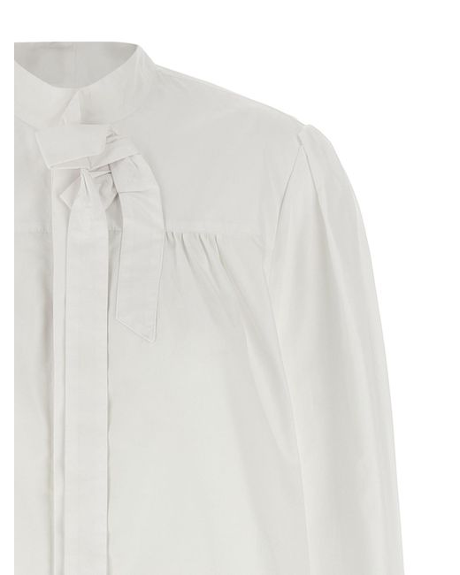 Prada White Bow Shirt