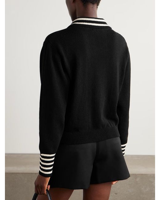 FRAME Black Sailor Striped Sweater