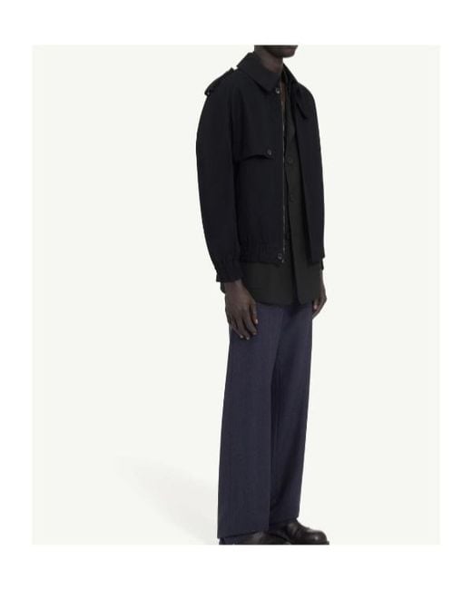 MM6 by Maison Margiela Black Cotton Twill Jacket for men