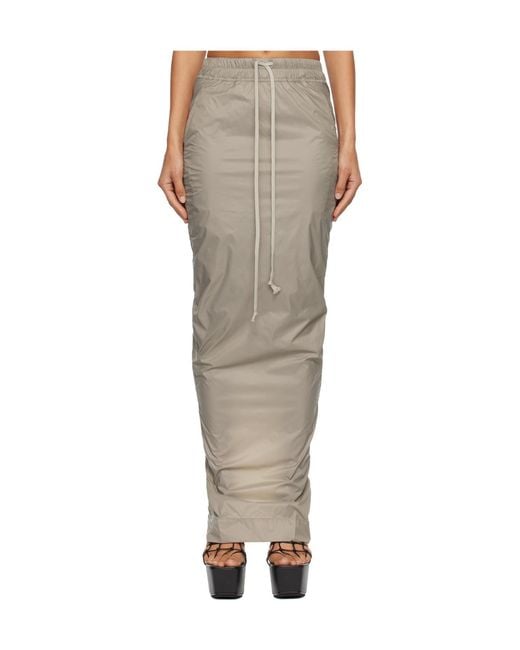 Rick Owens Multicolor Concordians Pull On Pillar Skirt