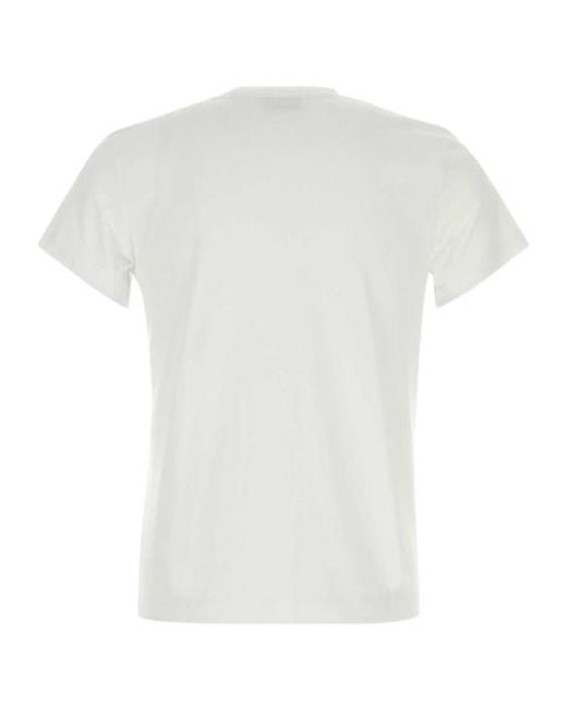 A.P.C. White Logo-Printed Crewneck T-Shirt for men