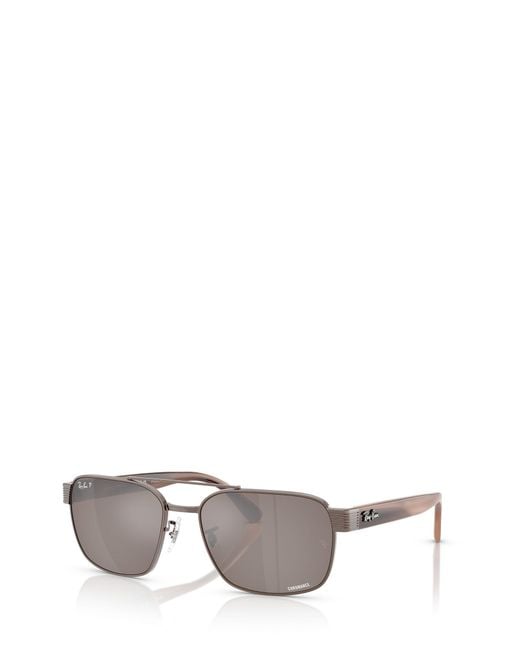 Ray-Ban Gray Full Frame Sunglasses for men