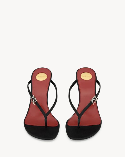 Saint Laurent Black Jerry Logo Embellished Mules