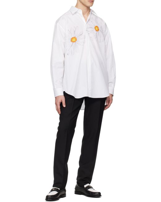 Moschino White Long Sleeve Shirt for men