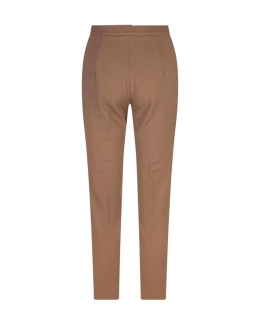 Max Mara Brown Pegno Tapered Trousers