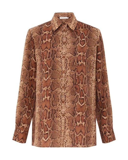 Zimmermann Brown Hypnotic Printed Shirt