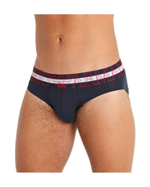 Emporio Armani Blue Briefs Pants for men