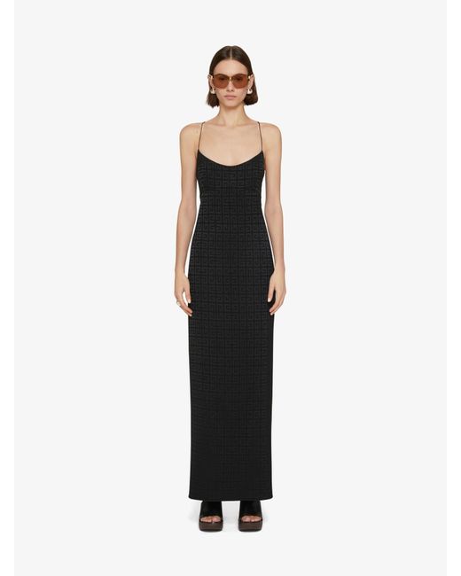 Givenchy Black 4G Jacquard Spaghetti Dress