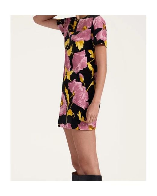 LaDoubleJ Pink La Doublej Floral Mini Swing Dress