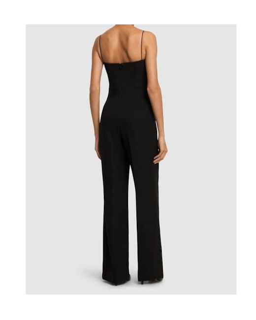 Roland Mouret Black Heavy Cady Jumpsuit W/ Diamante Insert