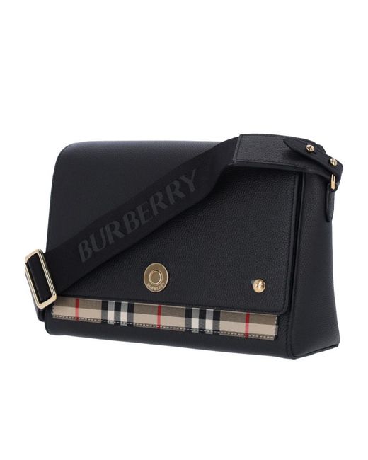 Burberry Black Note Medium Shoulder Bag