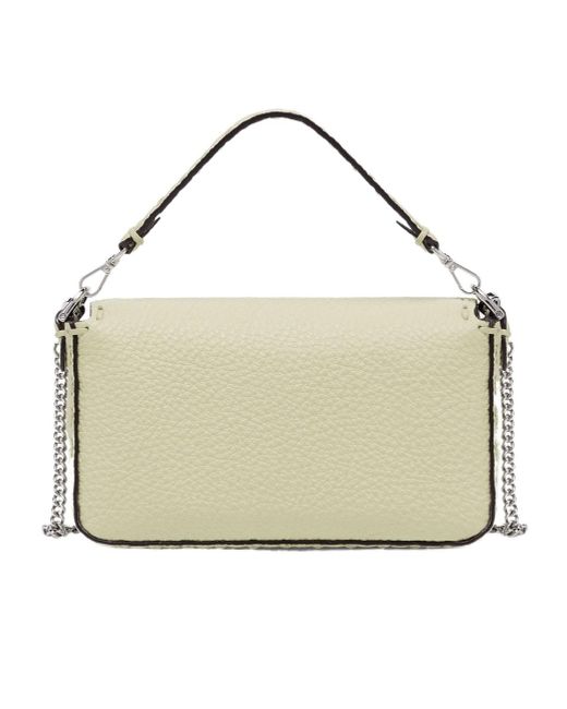 Fendi Metallic Sage Selleria Bag With 309 Hand-Sewn Topstitches