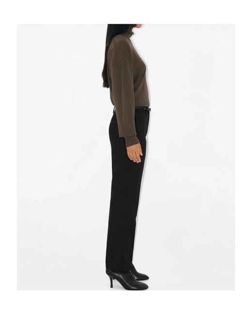 Burberry Brown Equestrian Knight Motif Roll-Neck Jumper