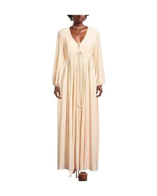 Weekend by Maxmara Natural V-Neck Long Sleeve Flared Skirt