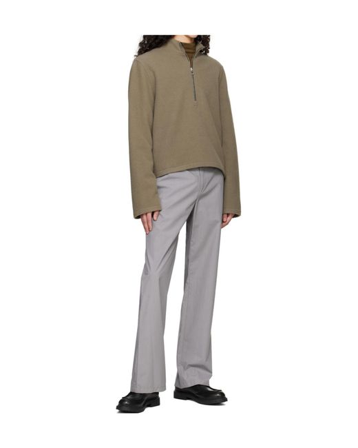 Rier Gray Casual Pants With Belt Loops for men
