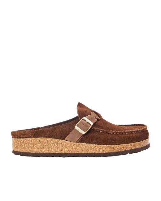 Birkenstock Brown Minimal Slip-On Shoes
