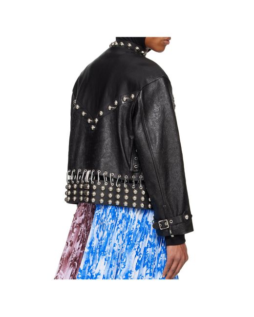 Chopova Lowena Black Lunge Leather Jacket for men