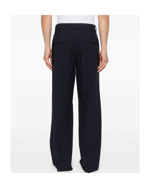 Barena Blue Plain Trousers for men