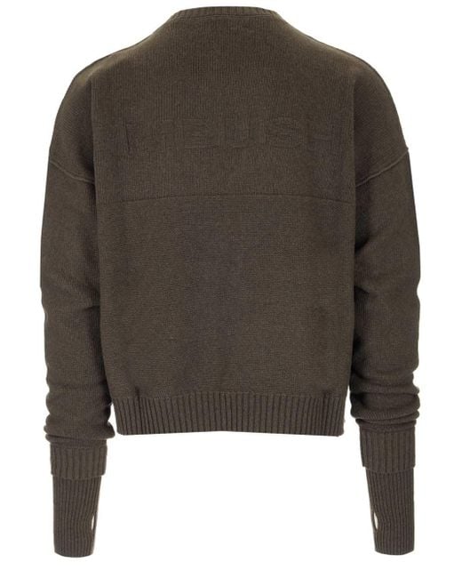 Ambush Green Cut-Out Detailed Sweater for men